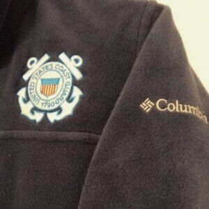 Columbia US Coast Guard Navy Blue Fleece Full Zip Up USCG (Size S)